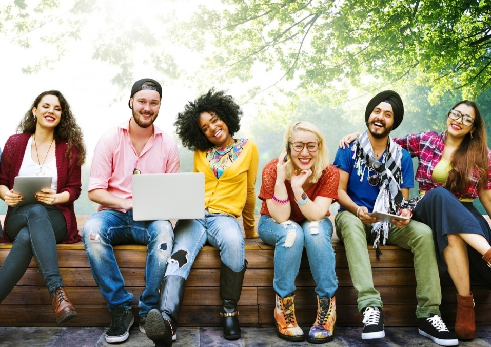 group of people having fun